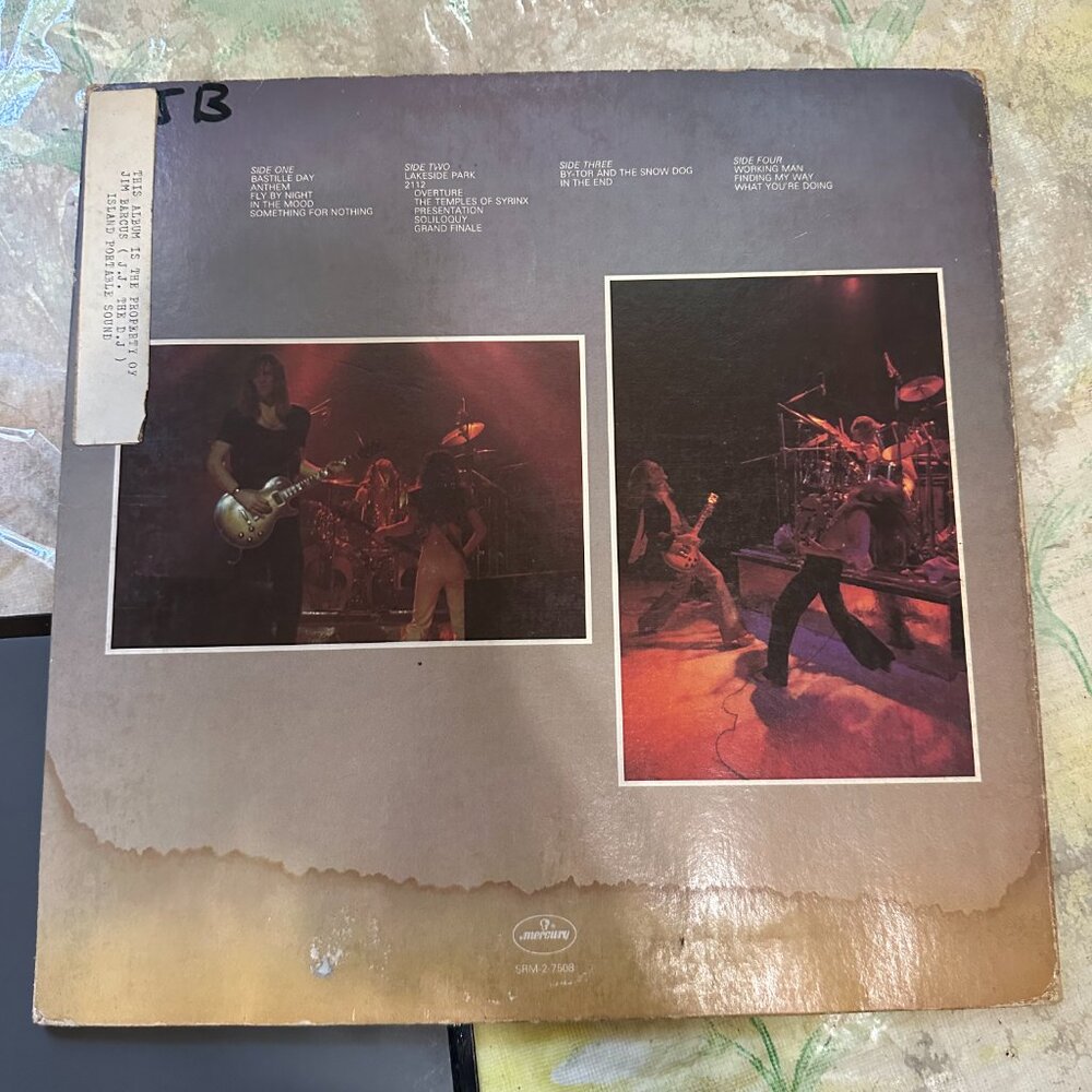 Rush All The World's A Stage Original 1976 Dbl Album LP Mercury SRM-2-7508 - Picture 2 of 6
